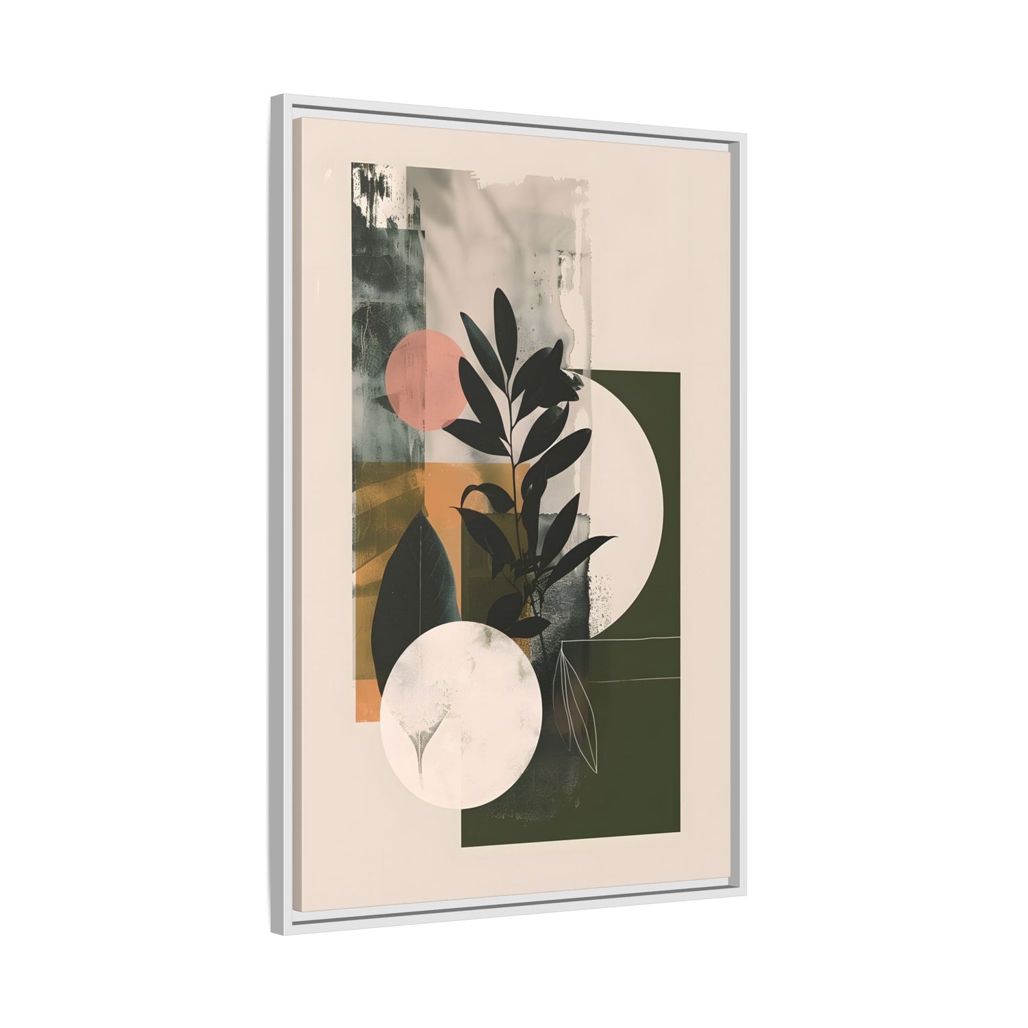 Framed Canvas - Earthy Geometric Botanicals