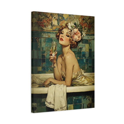 1.25" Matte Canvas - Champagne Bathtub Coquette