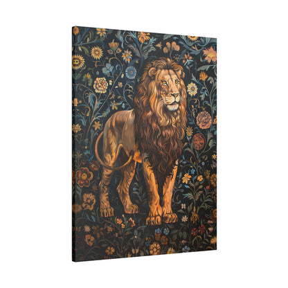 .75&quot; Matte Canvas - Majestic Floral Lion