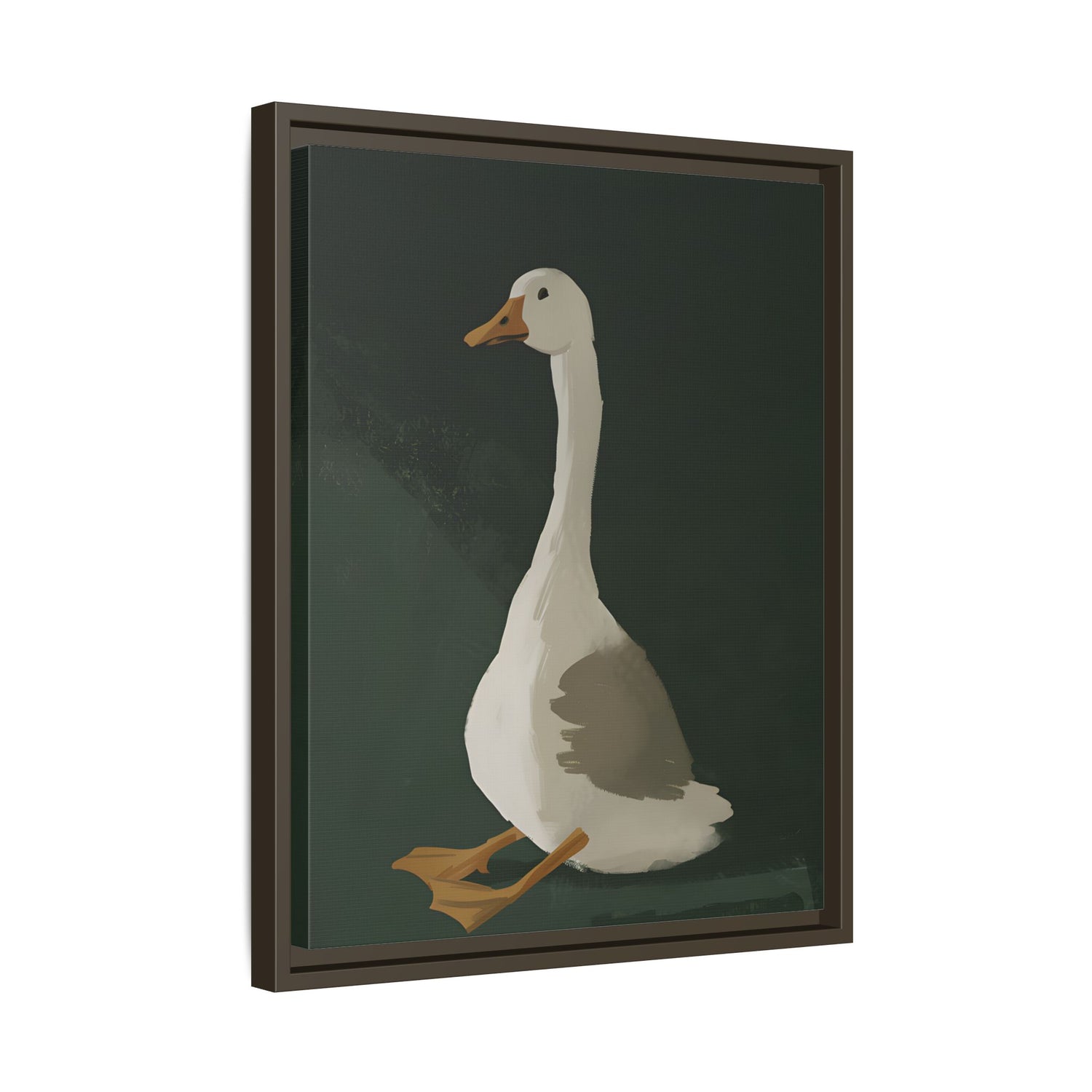 Framed Canvas - Sitting Goose in Spotlight