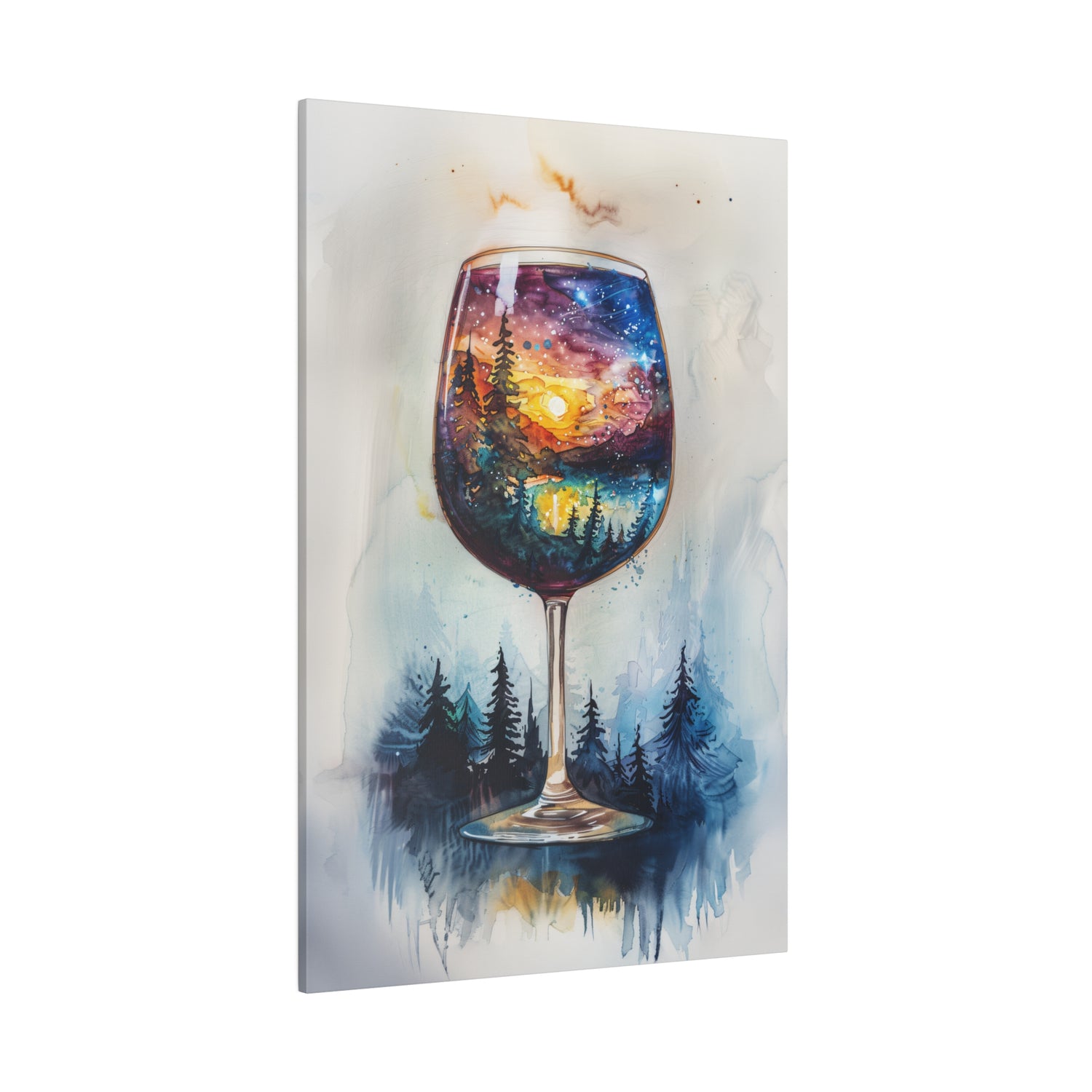 .75&quot; Matte Canvas - Galaxy Within the Wine Glass