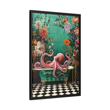 Framed Canvas - Octopus Bath Royale