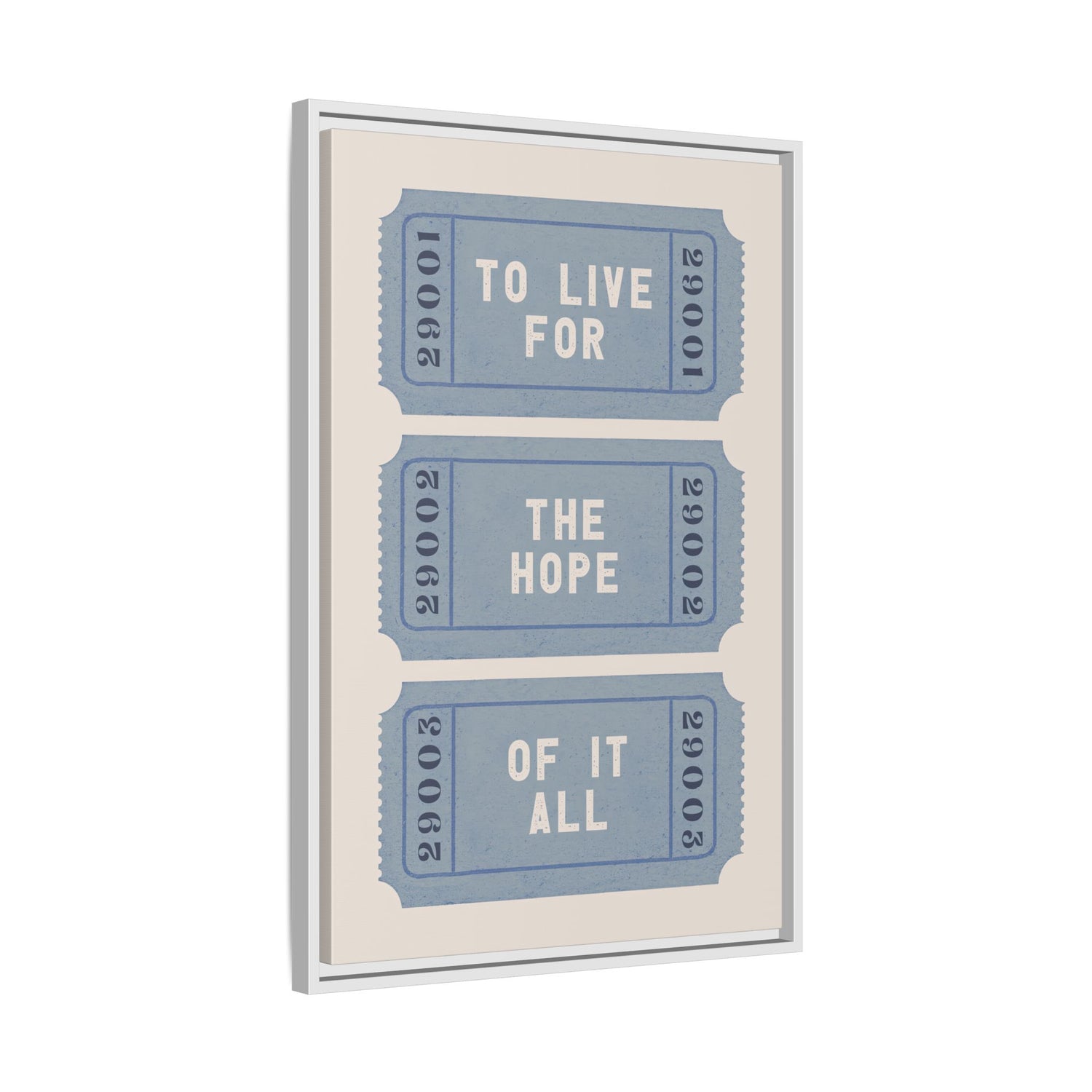 Framed Canvas - The Hope Ticket Trilogy