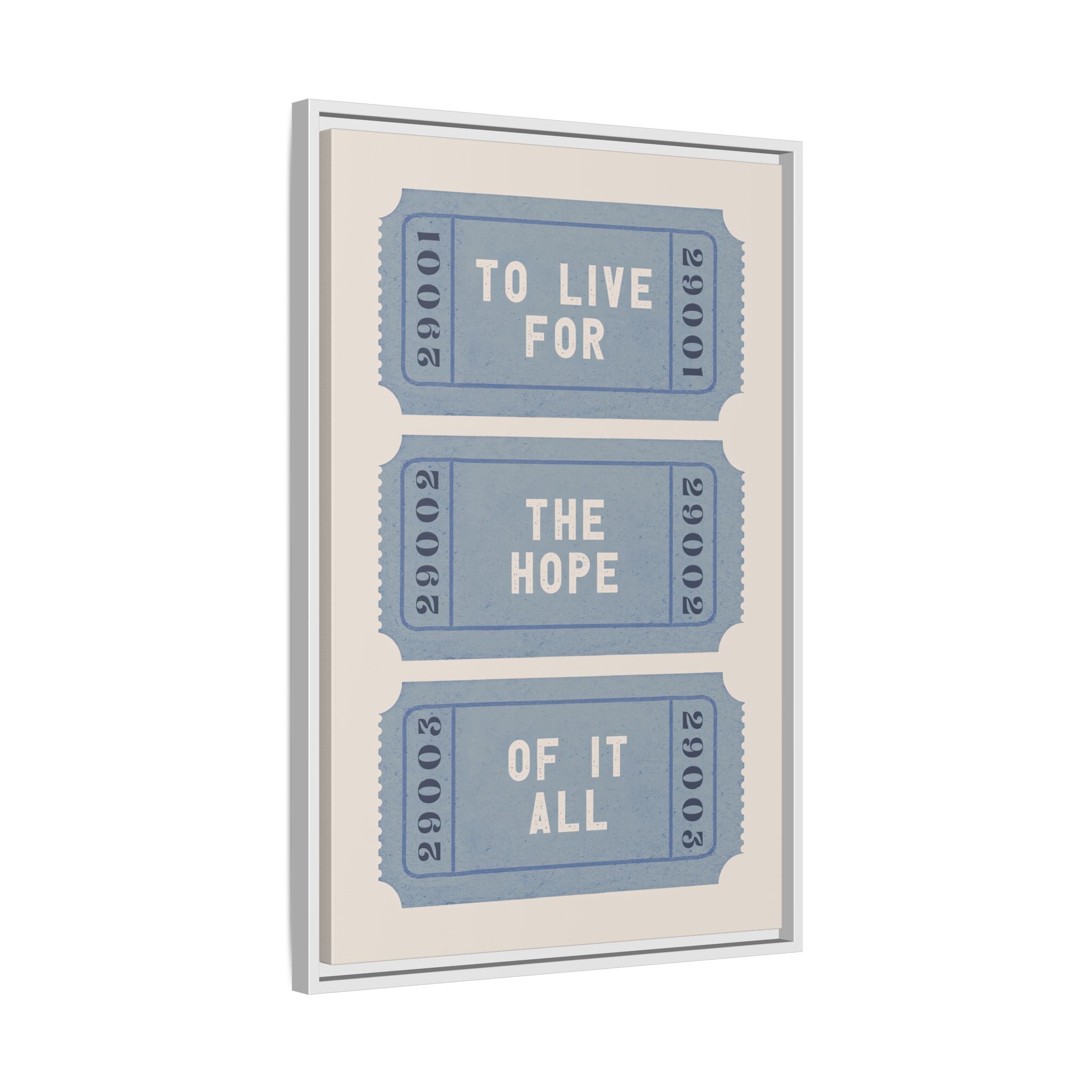 Framed Canvas - The Hope Ticket Trilogy