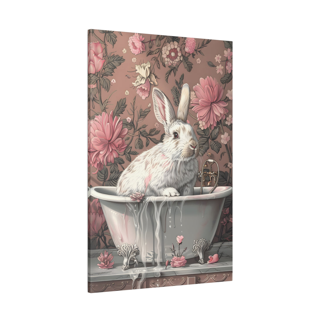 .75" Matte Canvas - Bathing Bunny Bloom