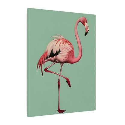 .75" Matte Canvas - Pink Flamingo Tropical
