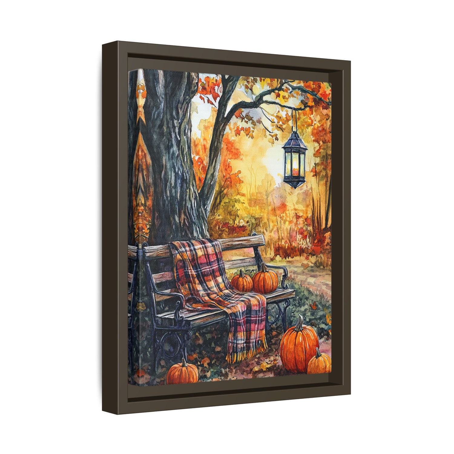 Framed Canvas - Golden Pause in Fall