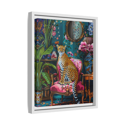 Framed Canvas - Regal Cheetah Reverie