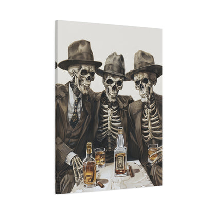 1.25" Matte Canvas - Skeleton Whiskey Gentlemen