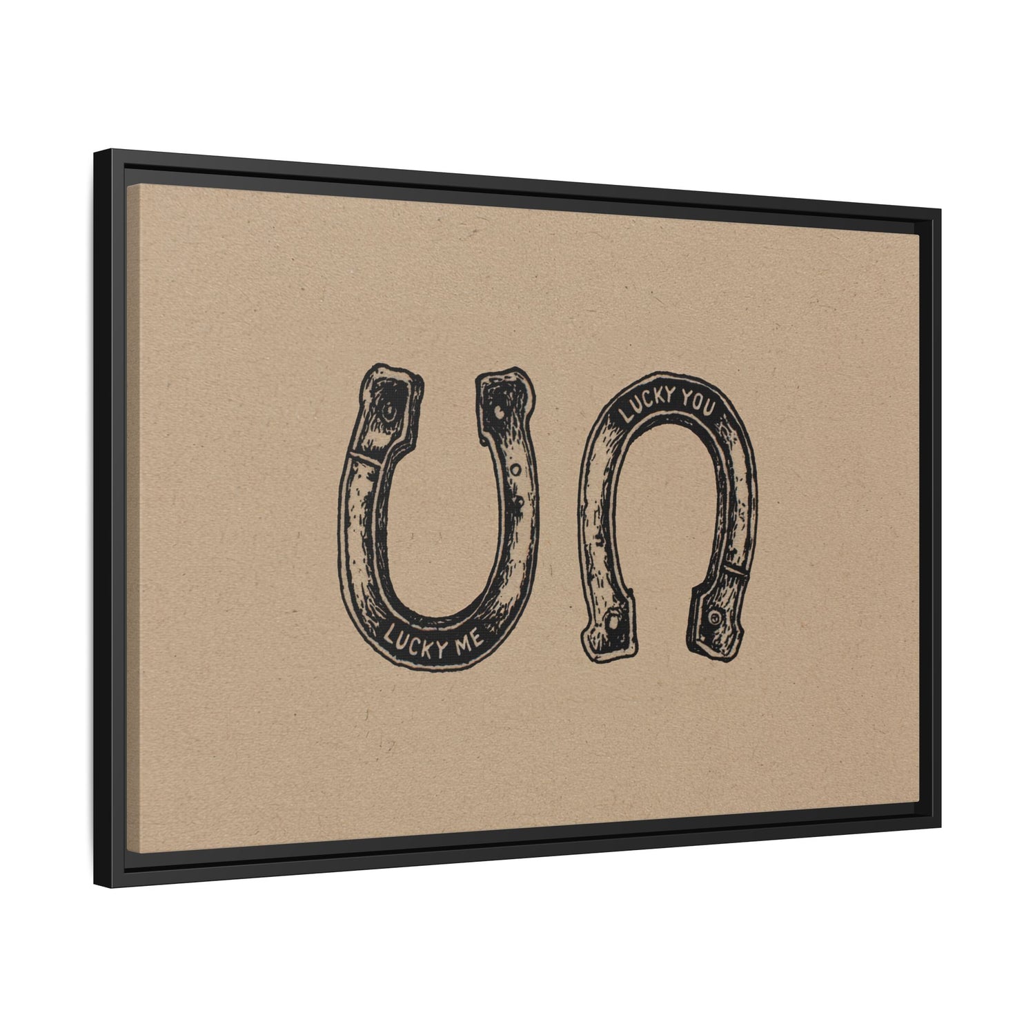 Framed Canvas - Lucky Me Lucky You Horseshoes