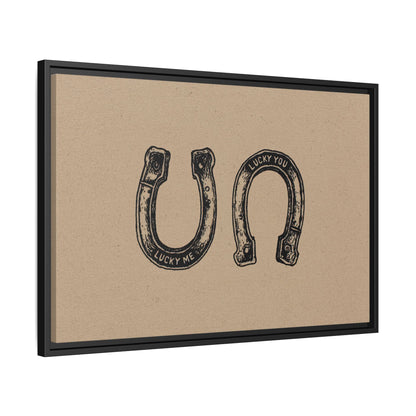 Framed Canvas - Lucky Me Lucky You Horseshoes