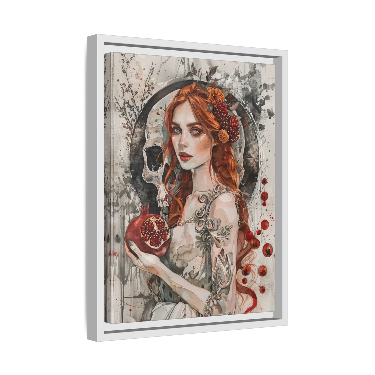 Framed Canvas - Persephone’s Pomegranate Curse