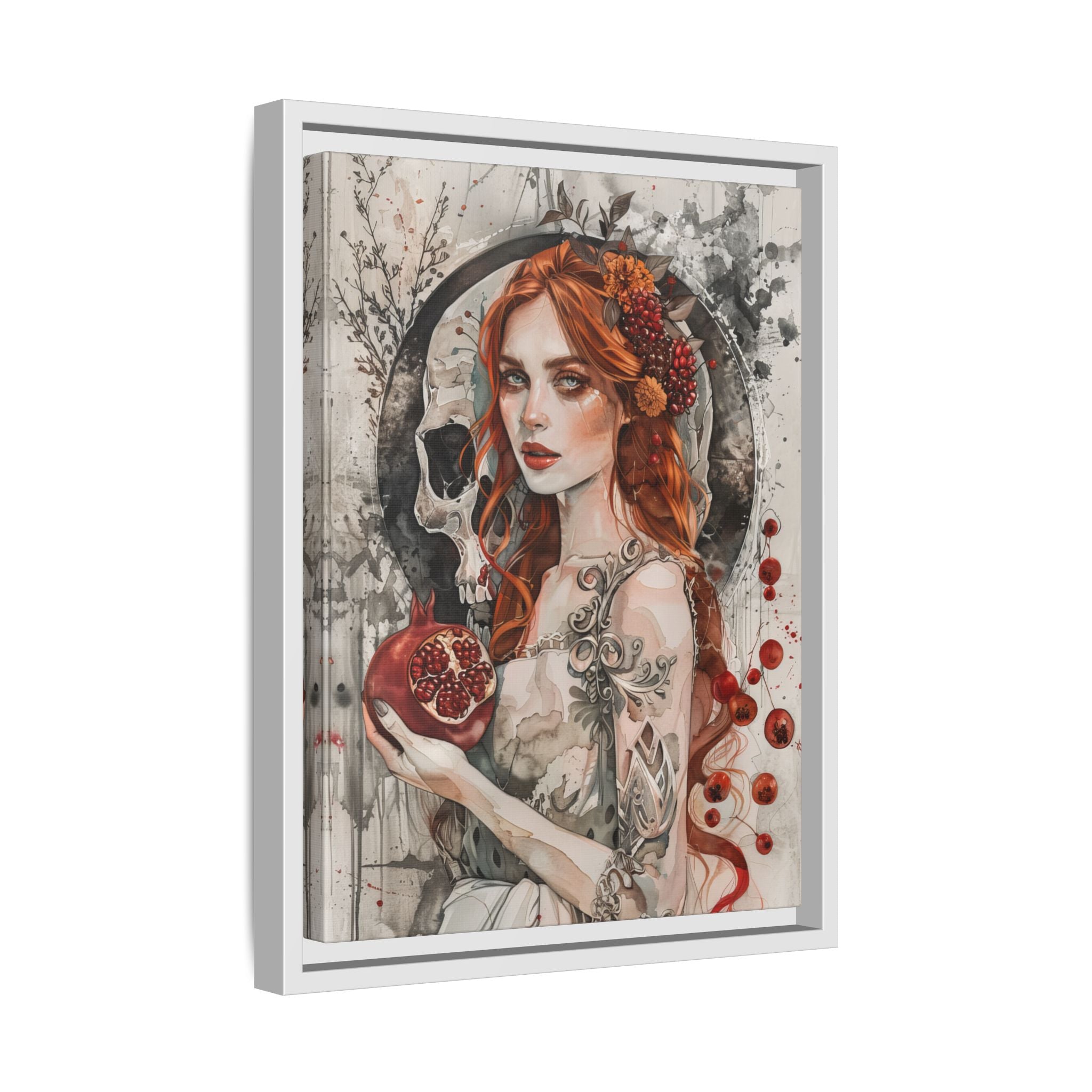 Framed Canvas - Persephone’s Pomegranate Curse