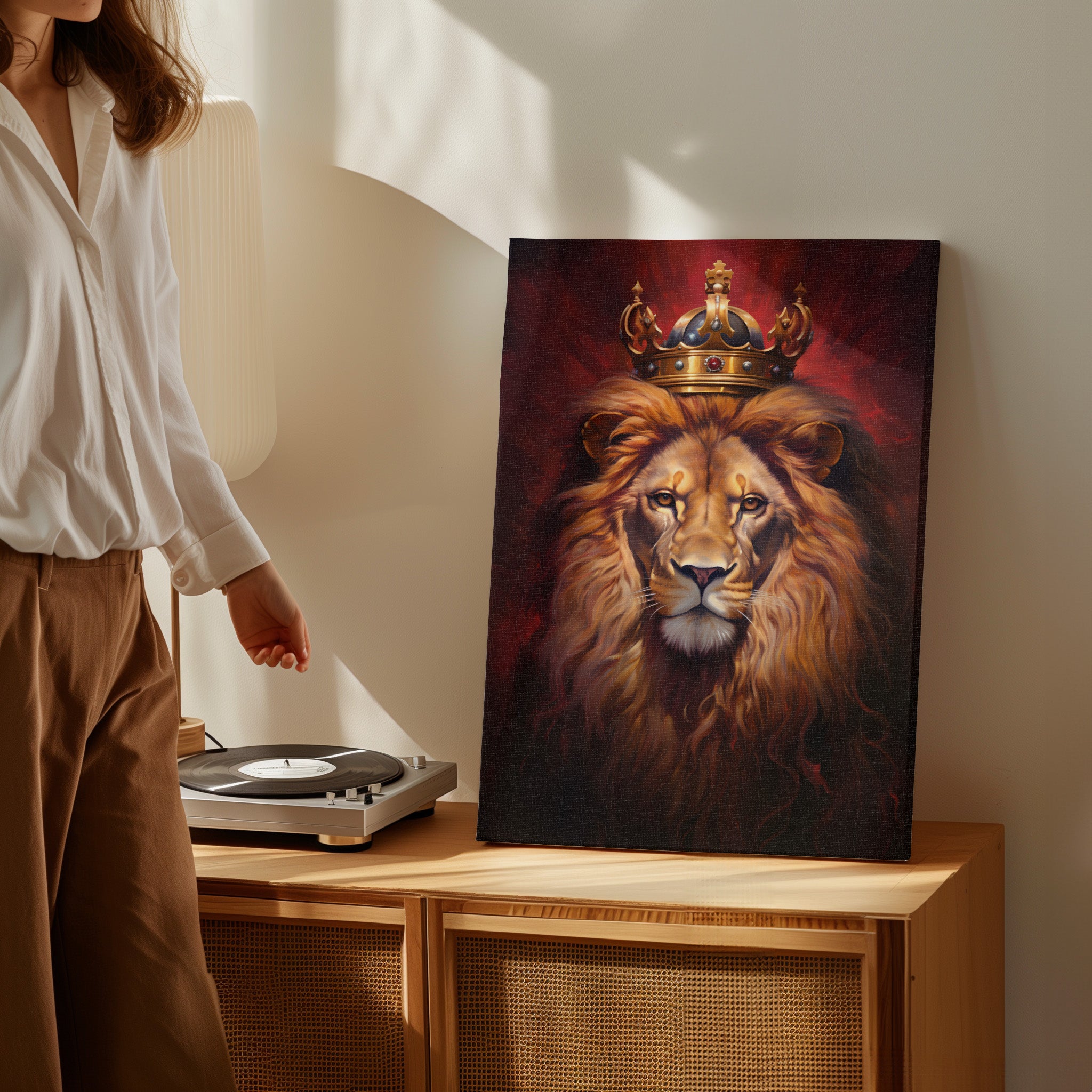 .75&quot; Matte Canvas - Majestic Lion Royale