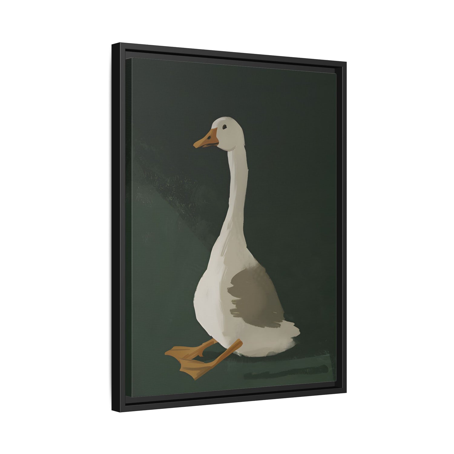 Framed Canvas - Sitting Goose in Spotlight