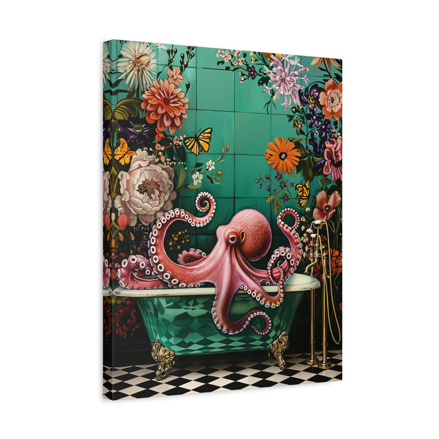 1.25" Matte Canvas - Octopus Bath Royale