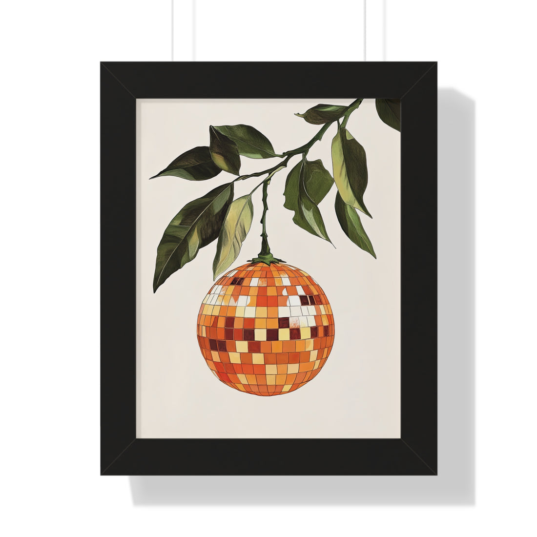 Framed Paper Print - Citrus Disco Glow Drop