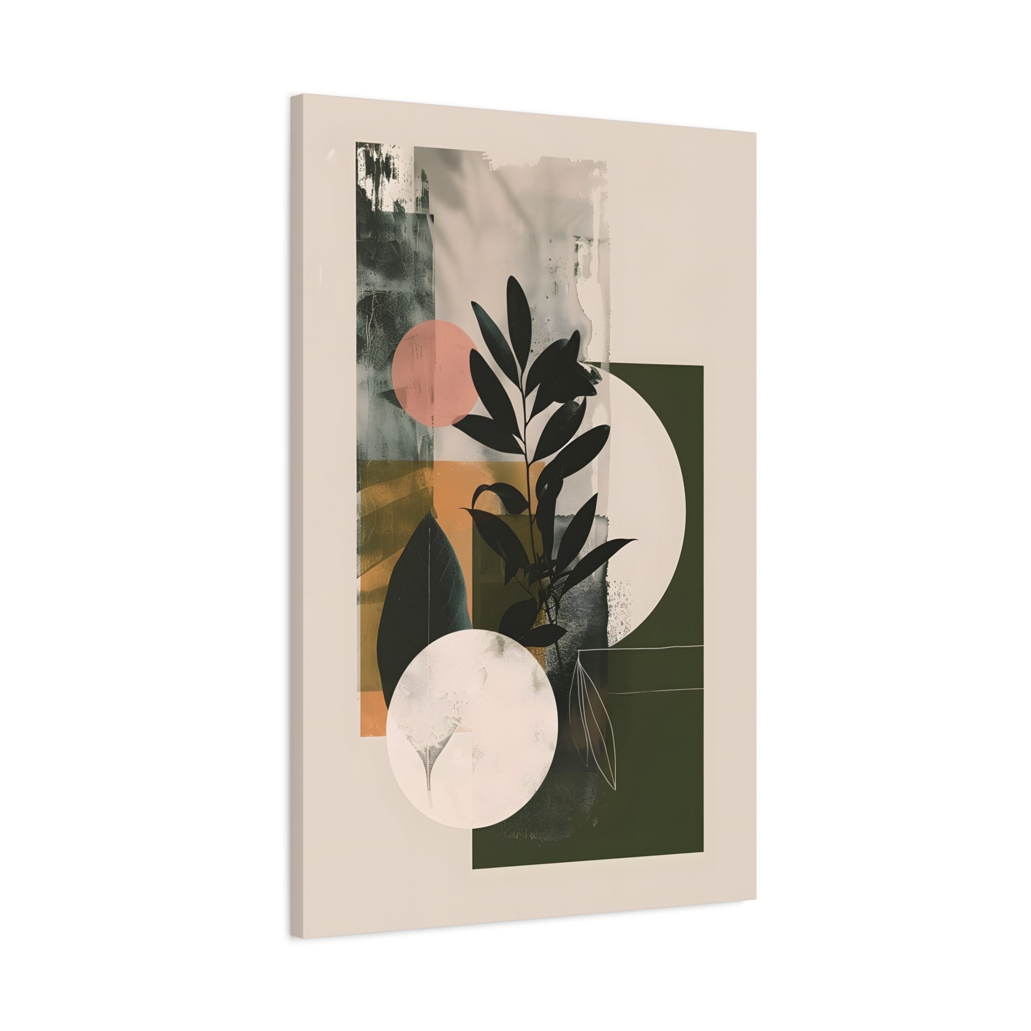 1.25" Matte Canvas - Earthy Geometric Botanicals