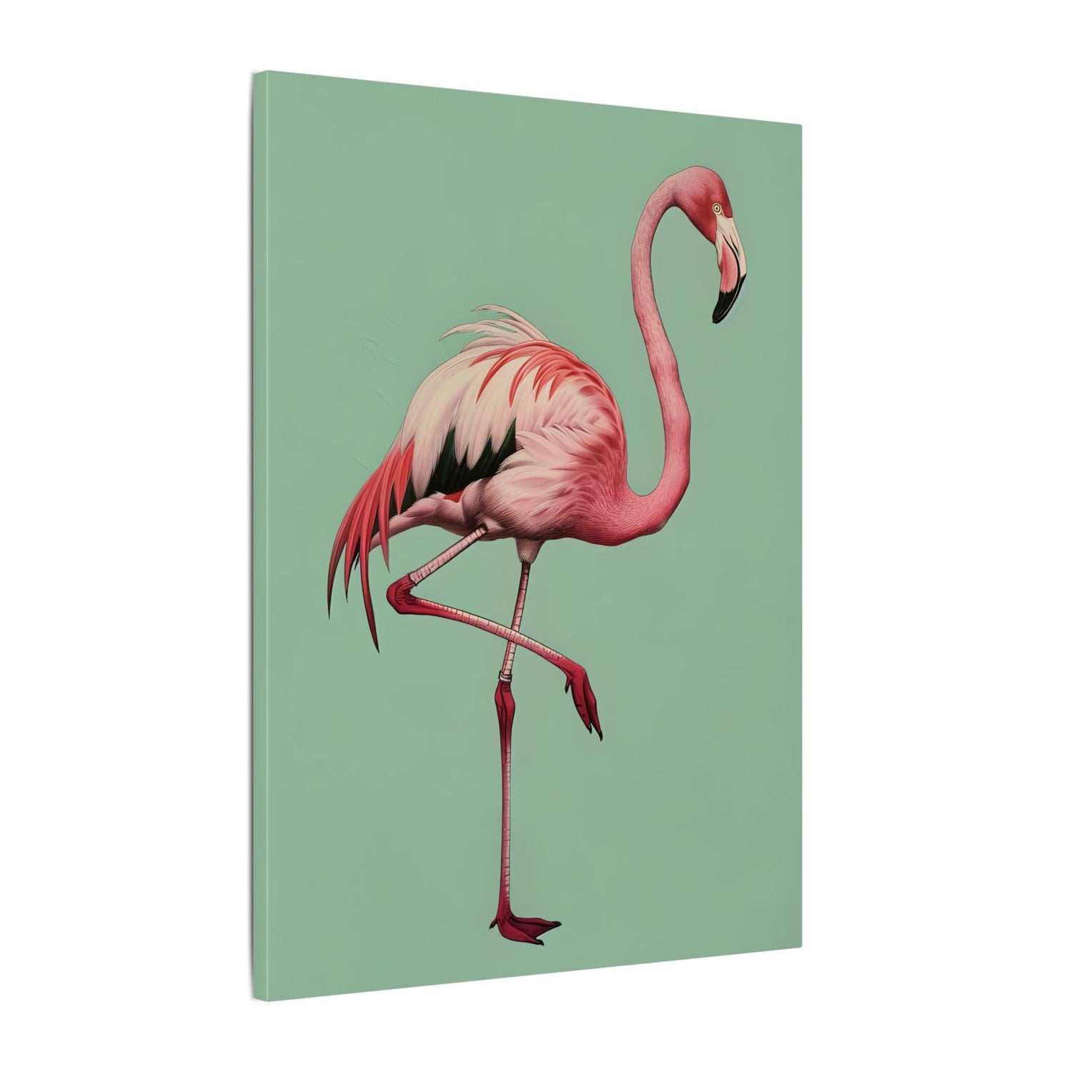 .75" Matte Canvas - Pink Flamingo Tropical