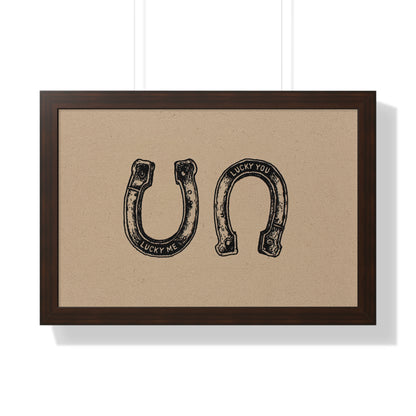 Framed Paper Print - Lucky Me Lucky You Horseshoes