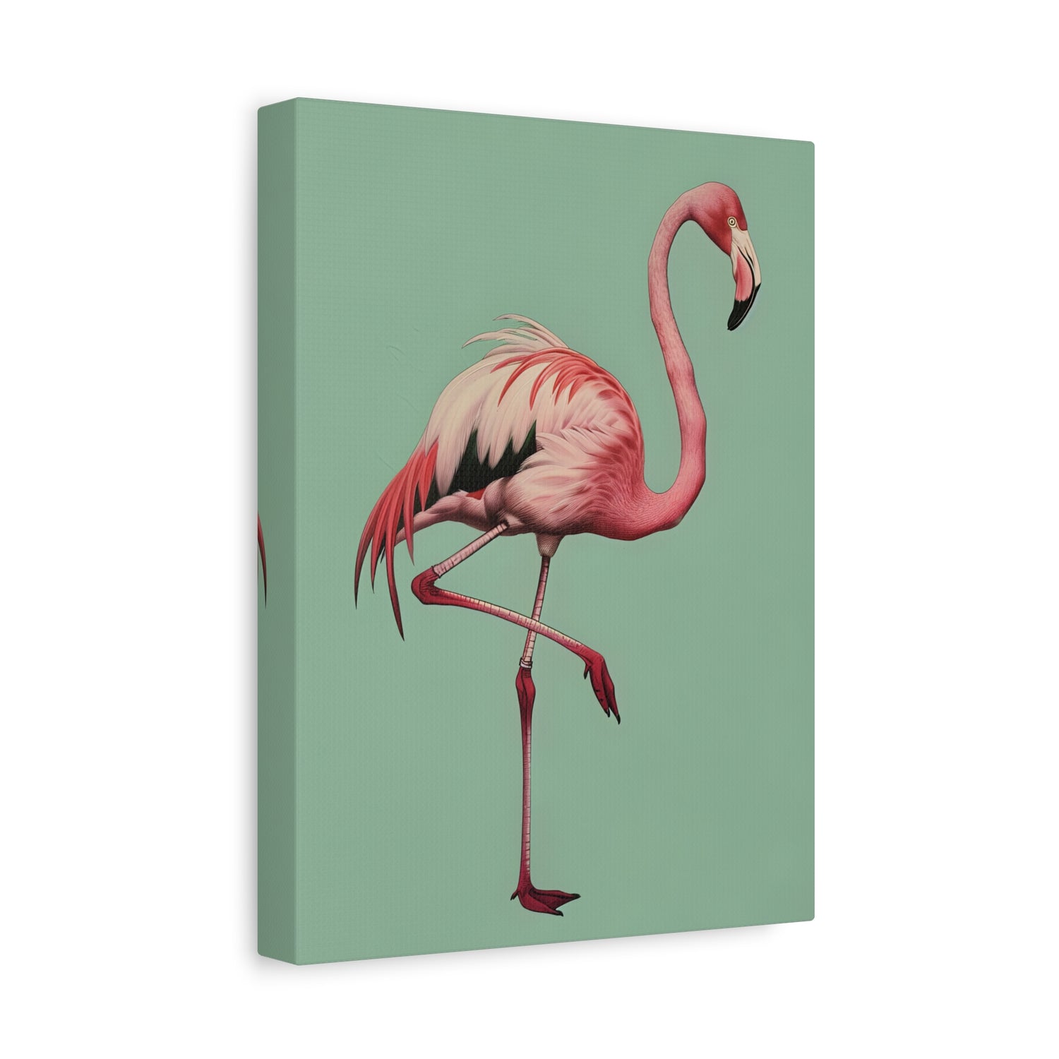 1.25" Matte Canvas - Pink Flamingo Tropical