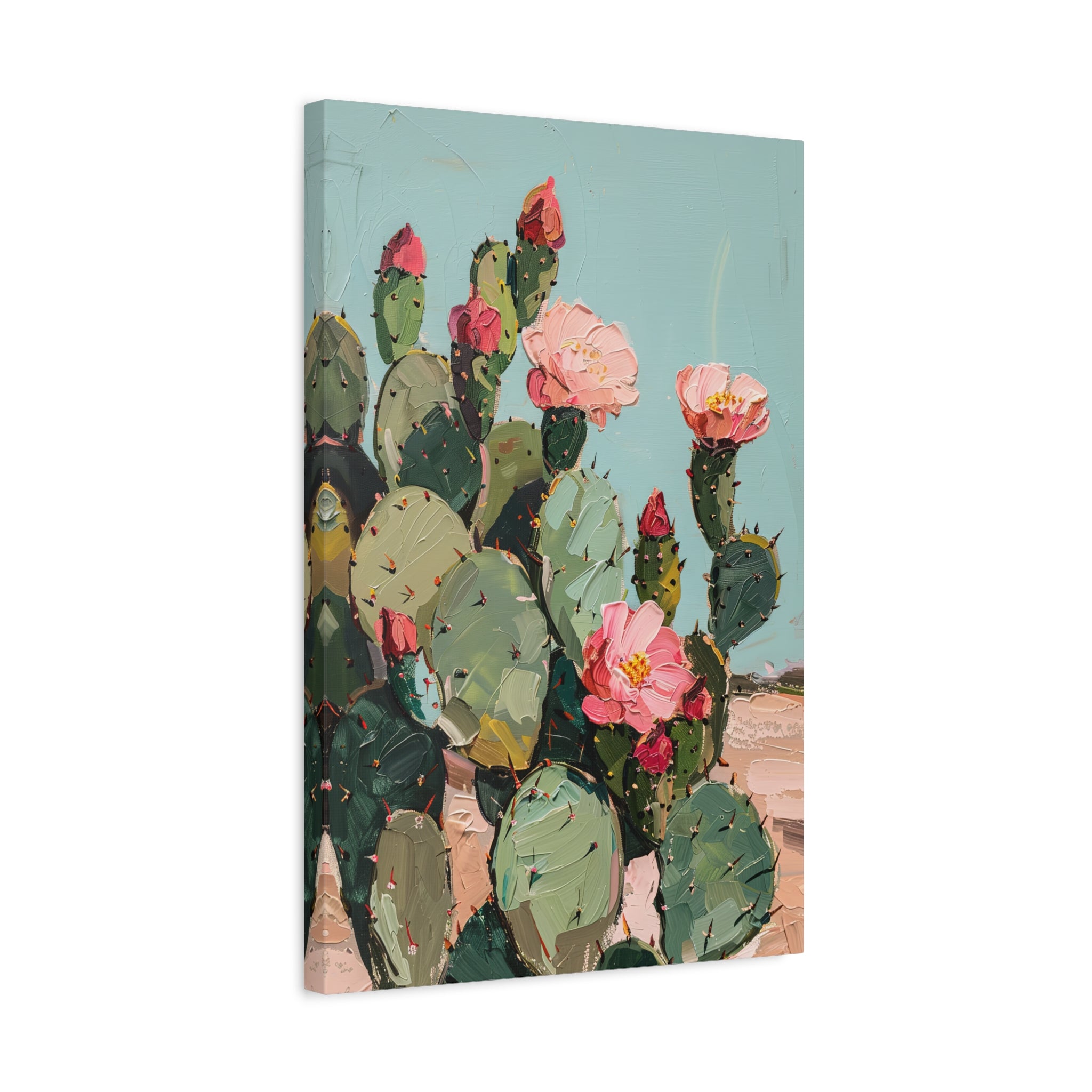 1.25" Matte Canvas - Arizona Blooming Cactus Color