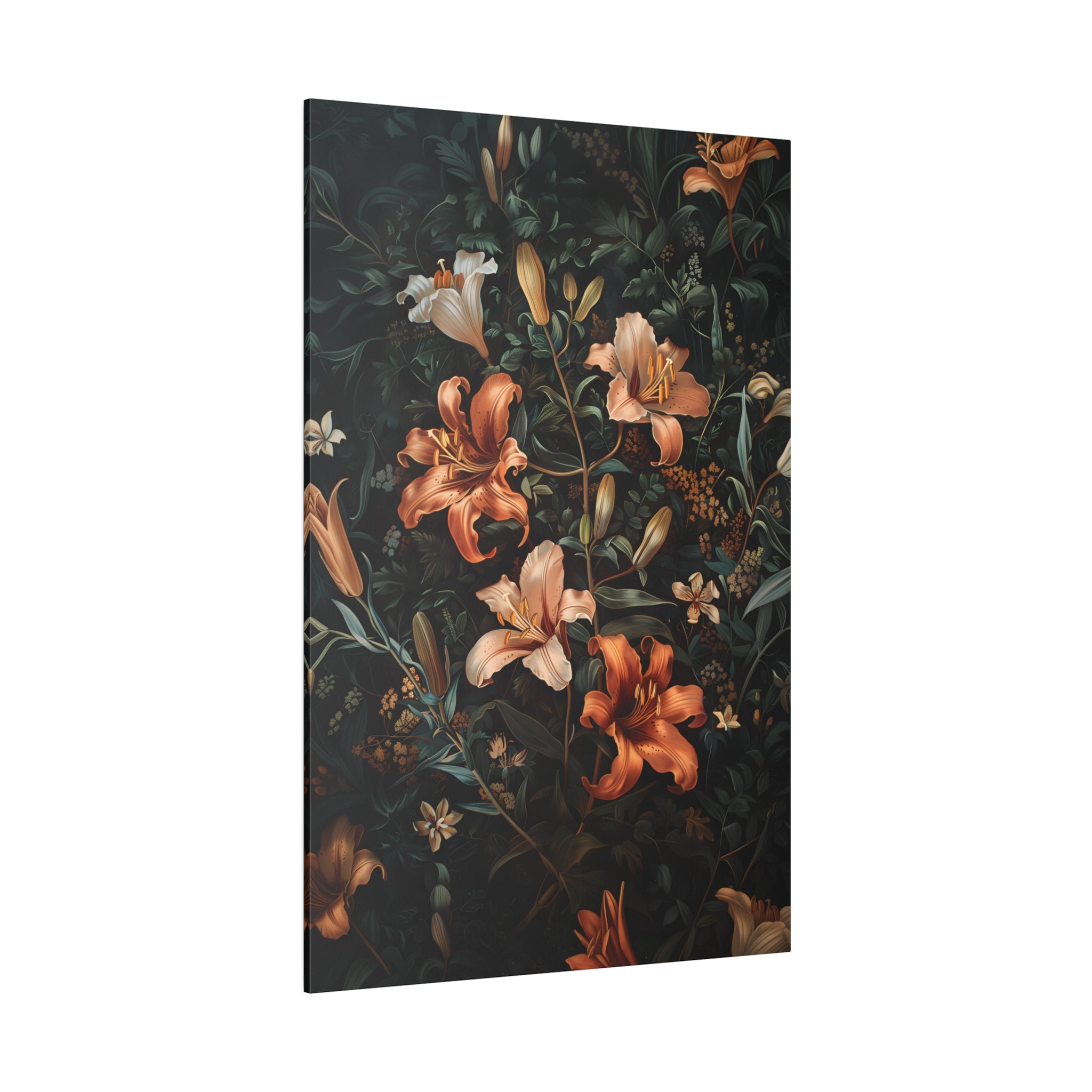 .75&quot; Matte Canvas - Elegant Blooming Lilies