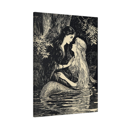 1.25" Matte Canvas - Mermaid Fairy Midnight Kiss