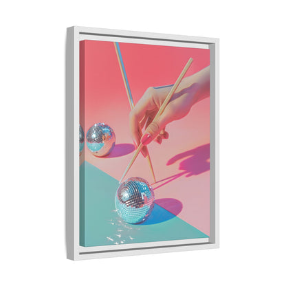 Framed Canvas - Disco Chopsticks Delight