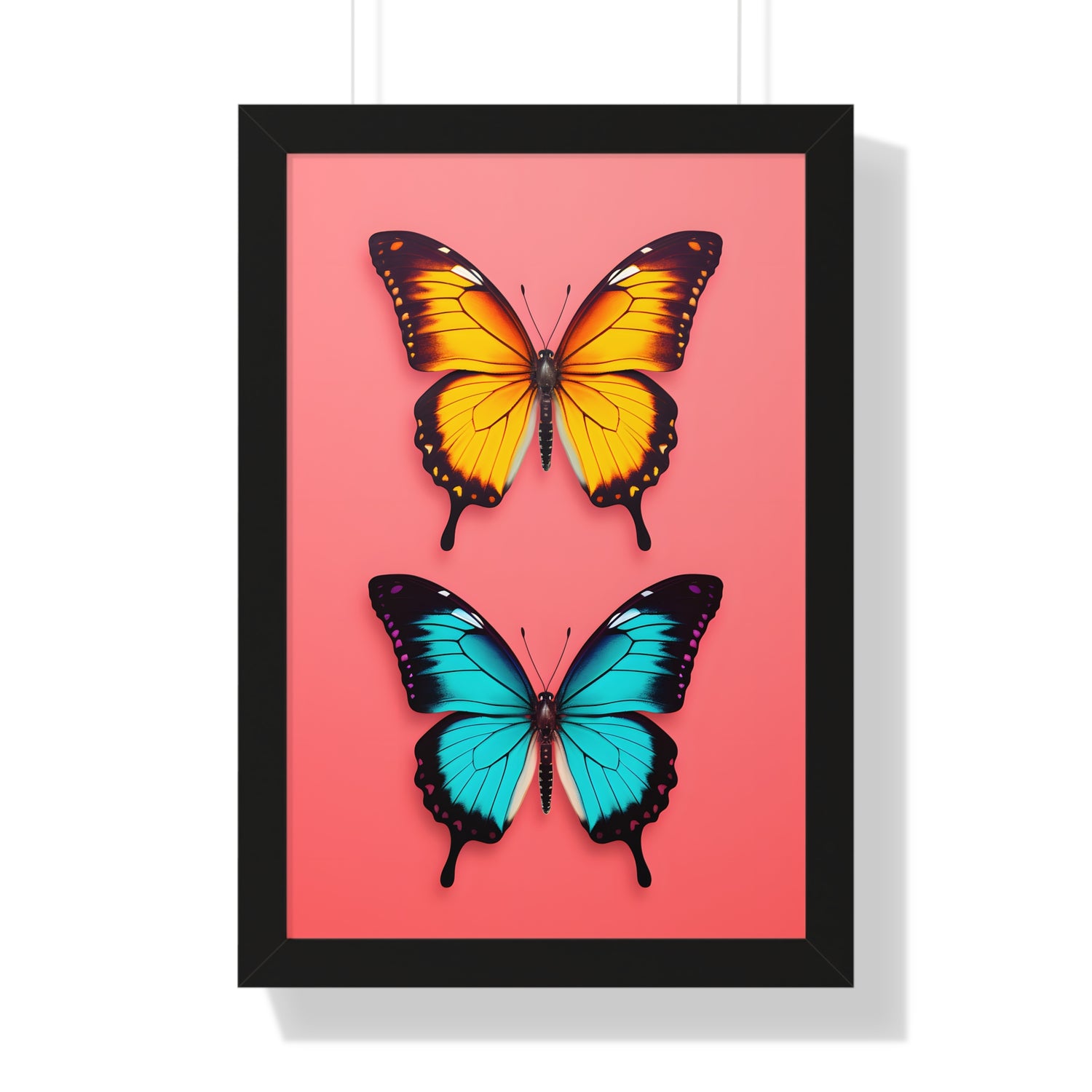 Framed Paper Print - Dueling Butterflies Wonder