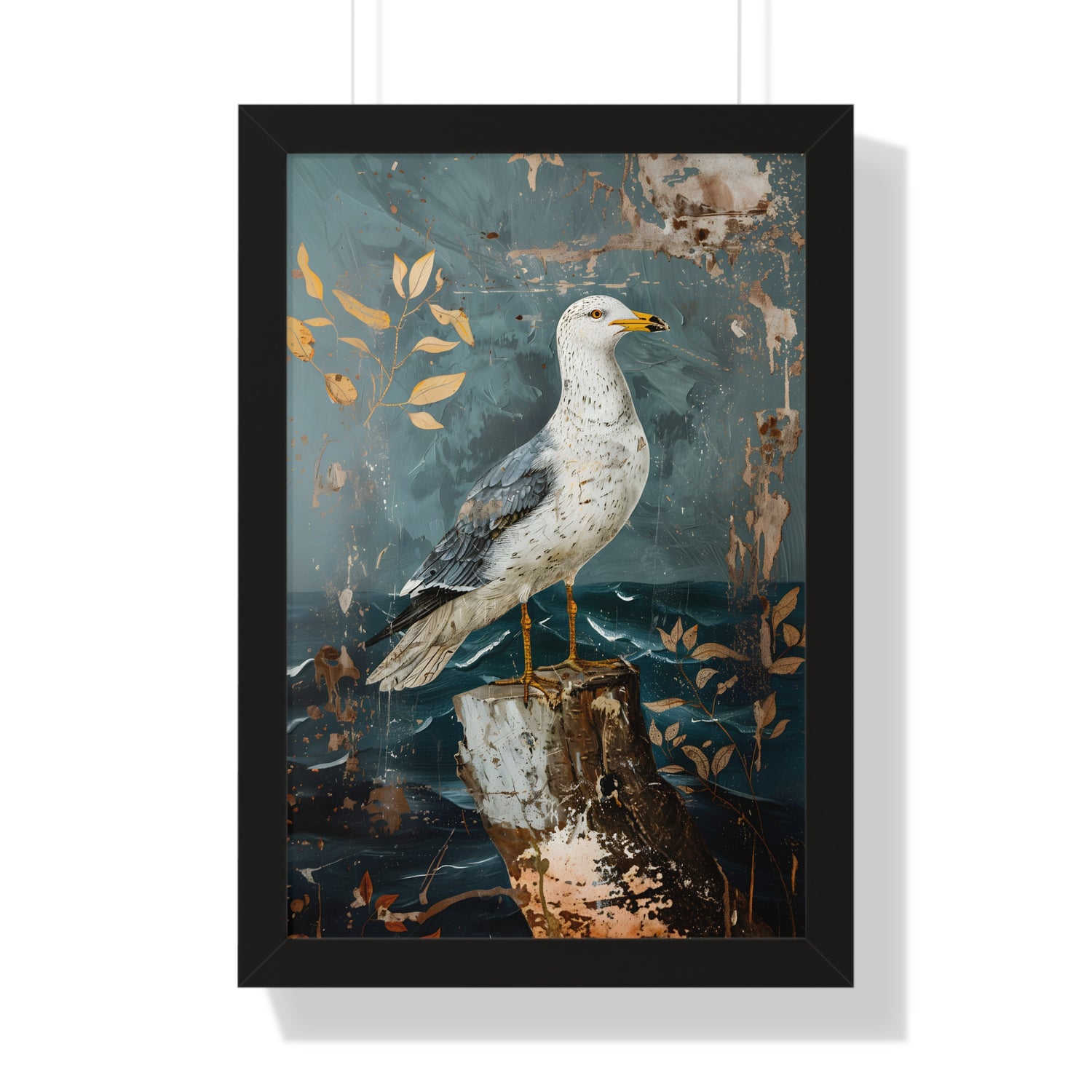 Framed Paper Print - Seagull’s Ocean Perch