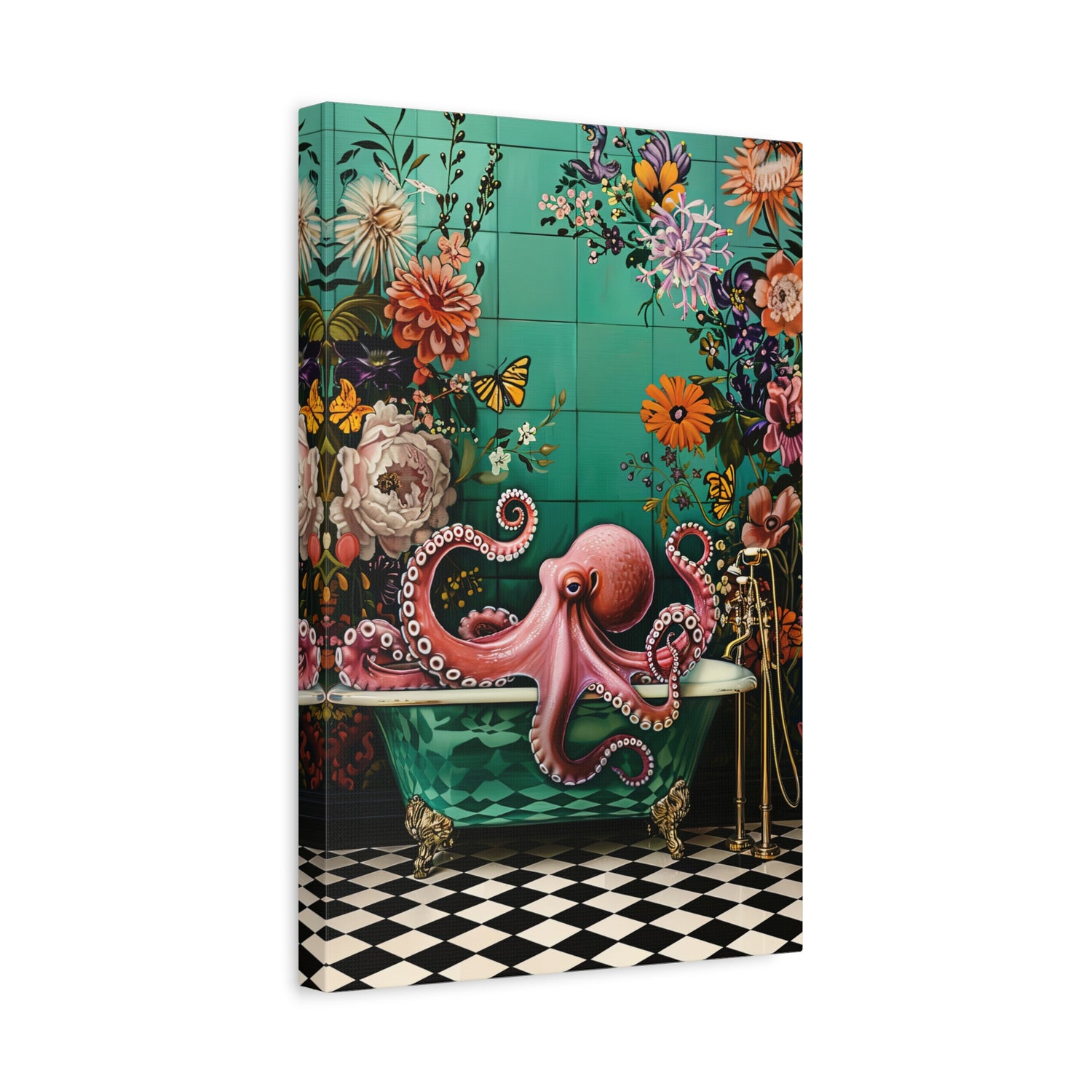 1.25" Matte Canvas - Octopus Bath Royale