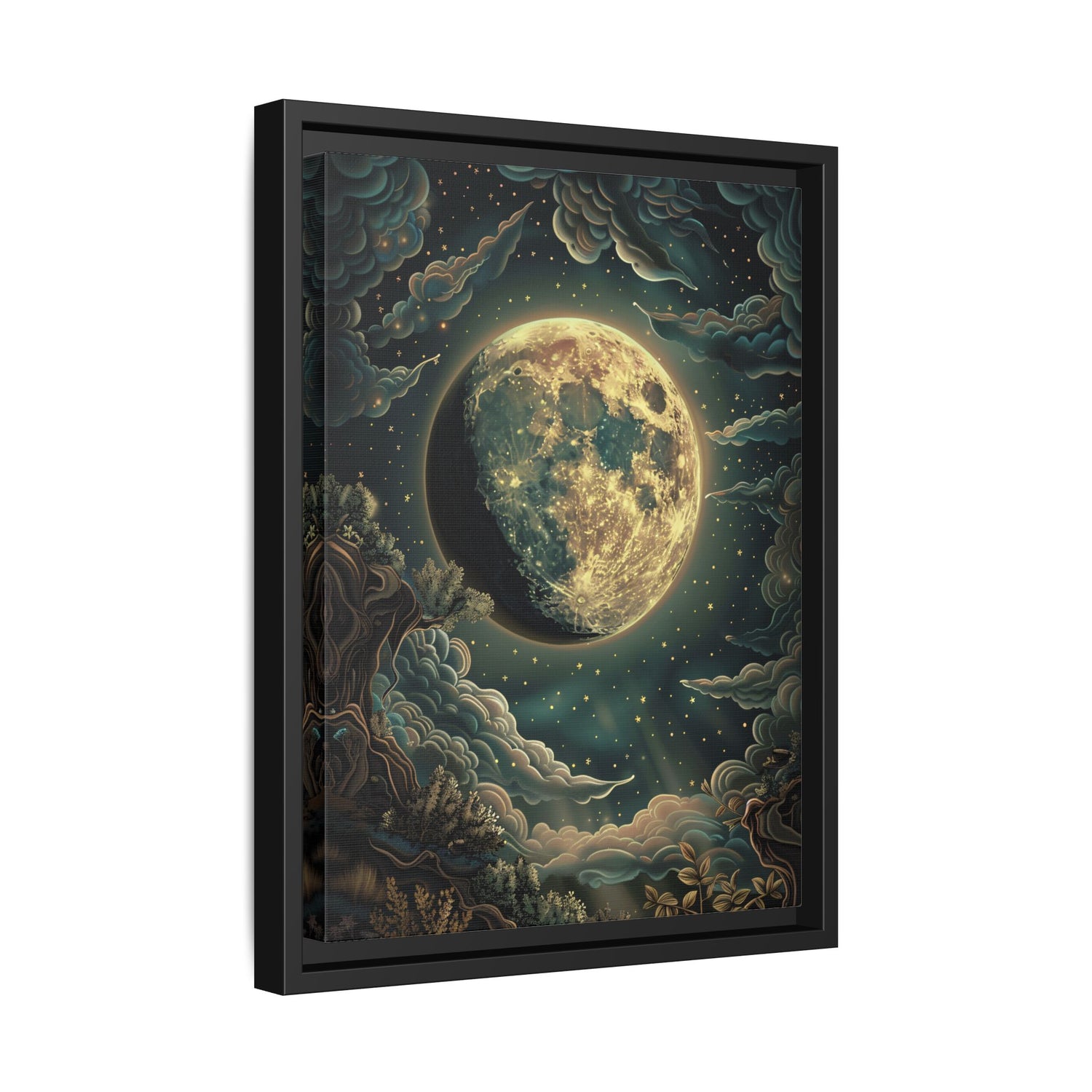 Framed Canvas - Waxing Gibbous Dreamscape