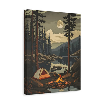 1.25" Matte Canvas - Moonlit Campfire Escape