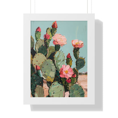 Framed Paper Print - Arizona Blooming Cactus Color
