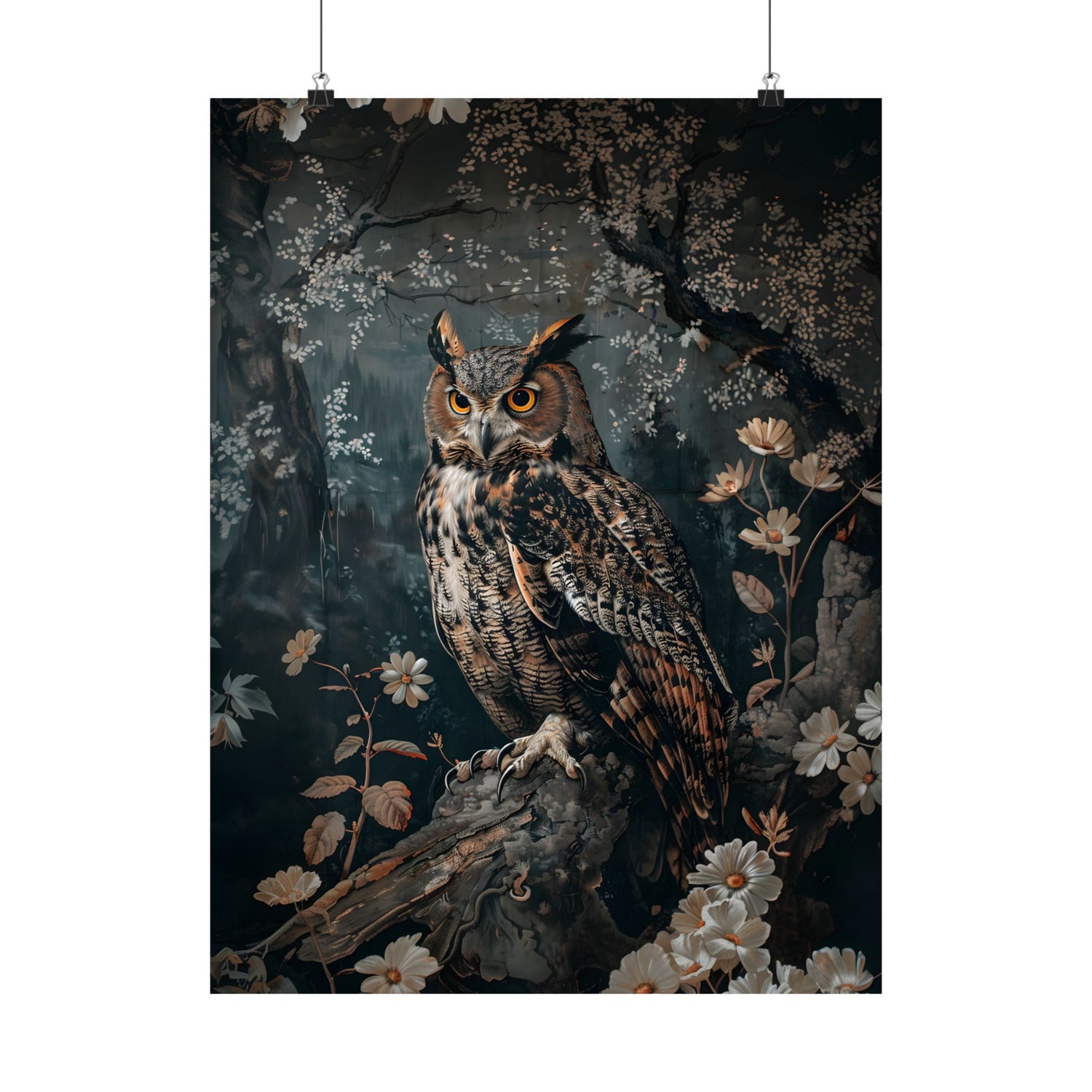 Midnight Watchful Owl