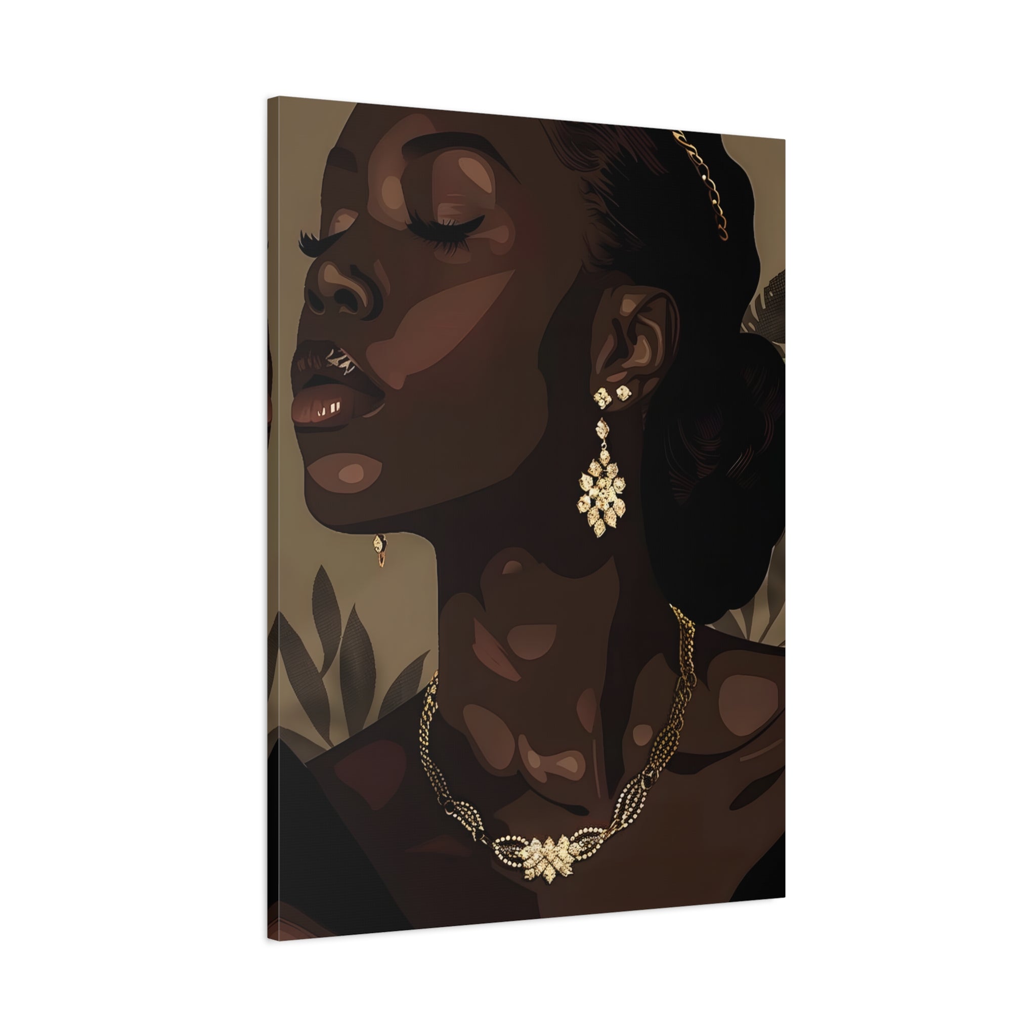 1.25" Matte Canvas - Golden Melanin Muse