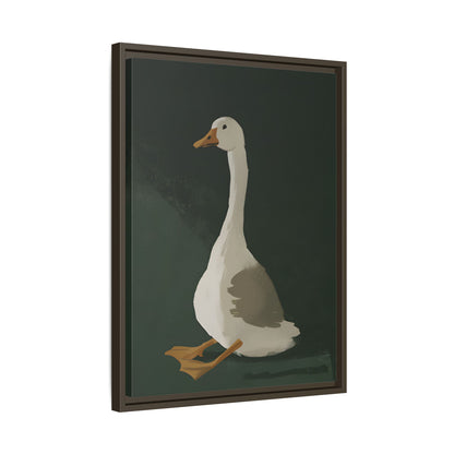 Framed Canvas - Sitting Goose in Spotlight
