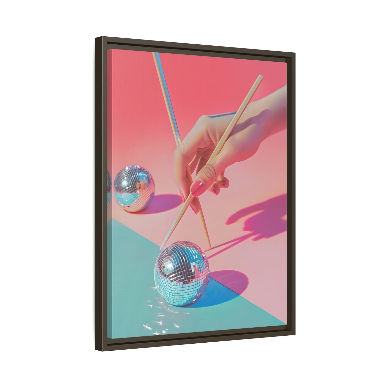 Framed Canvas - Disco Chopsticks Delight