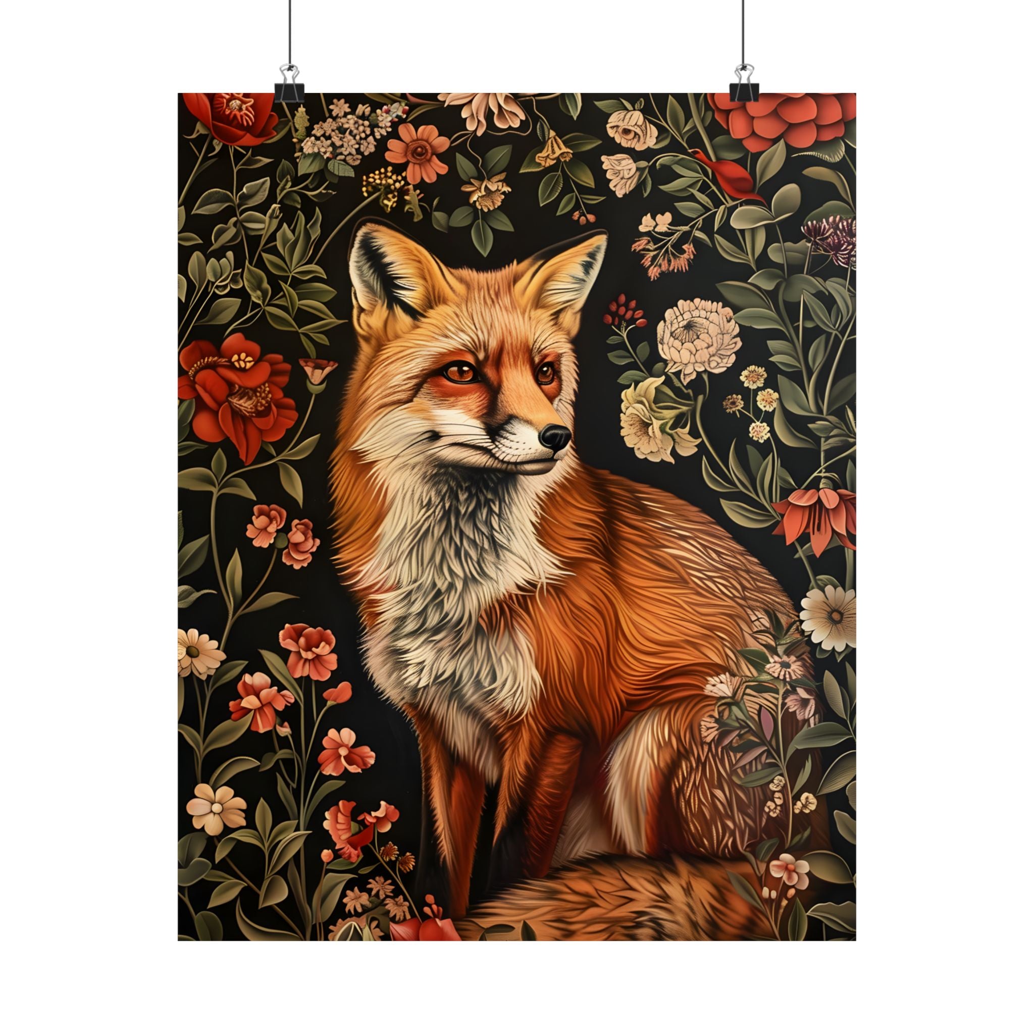 Fox Amongst Floral Whimsy