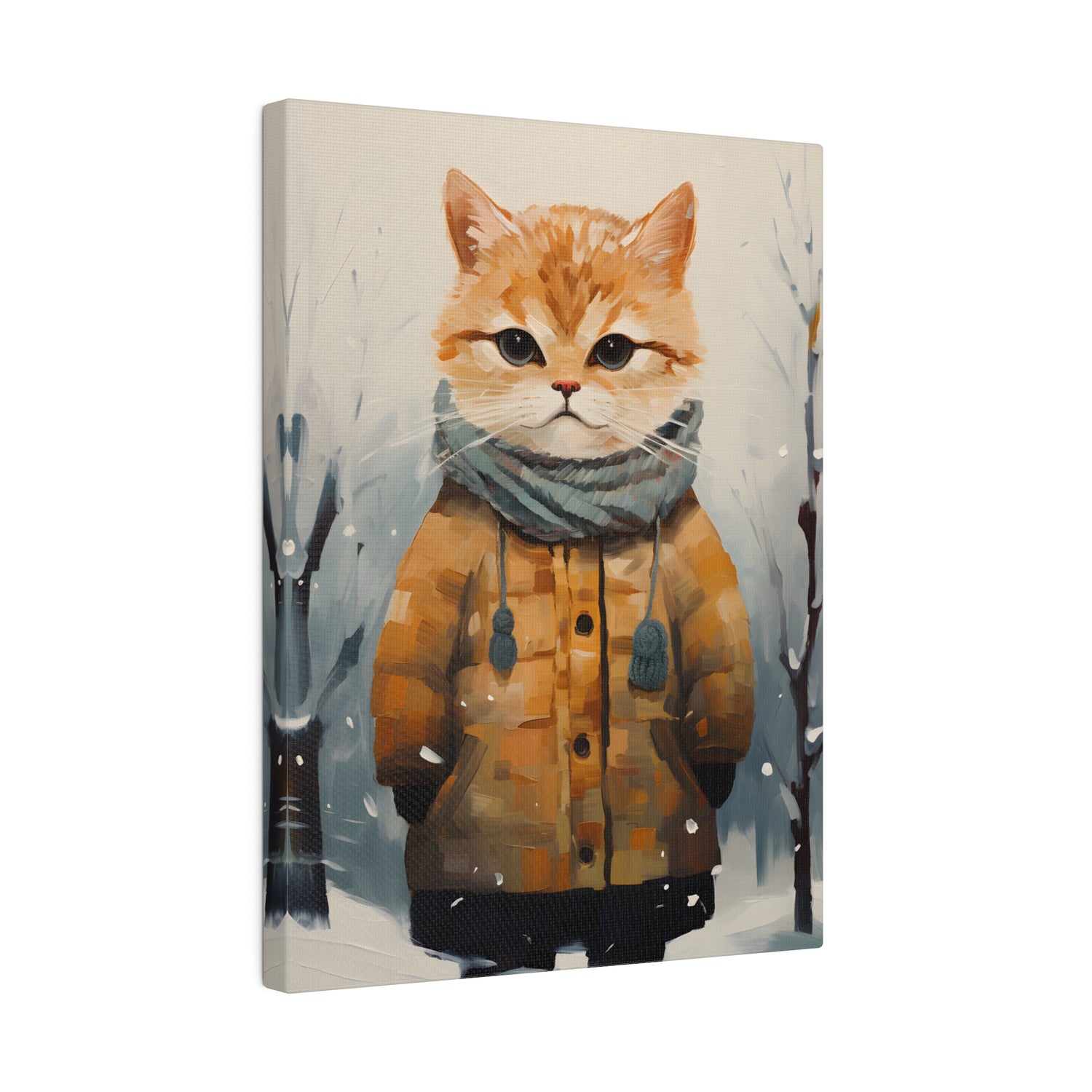 .75&quot; Matte Canvas - Cozy Kitty&