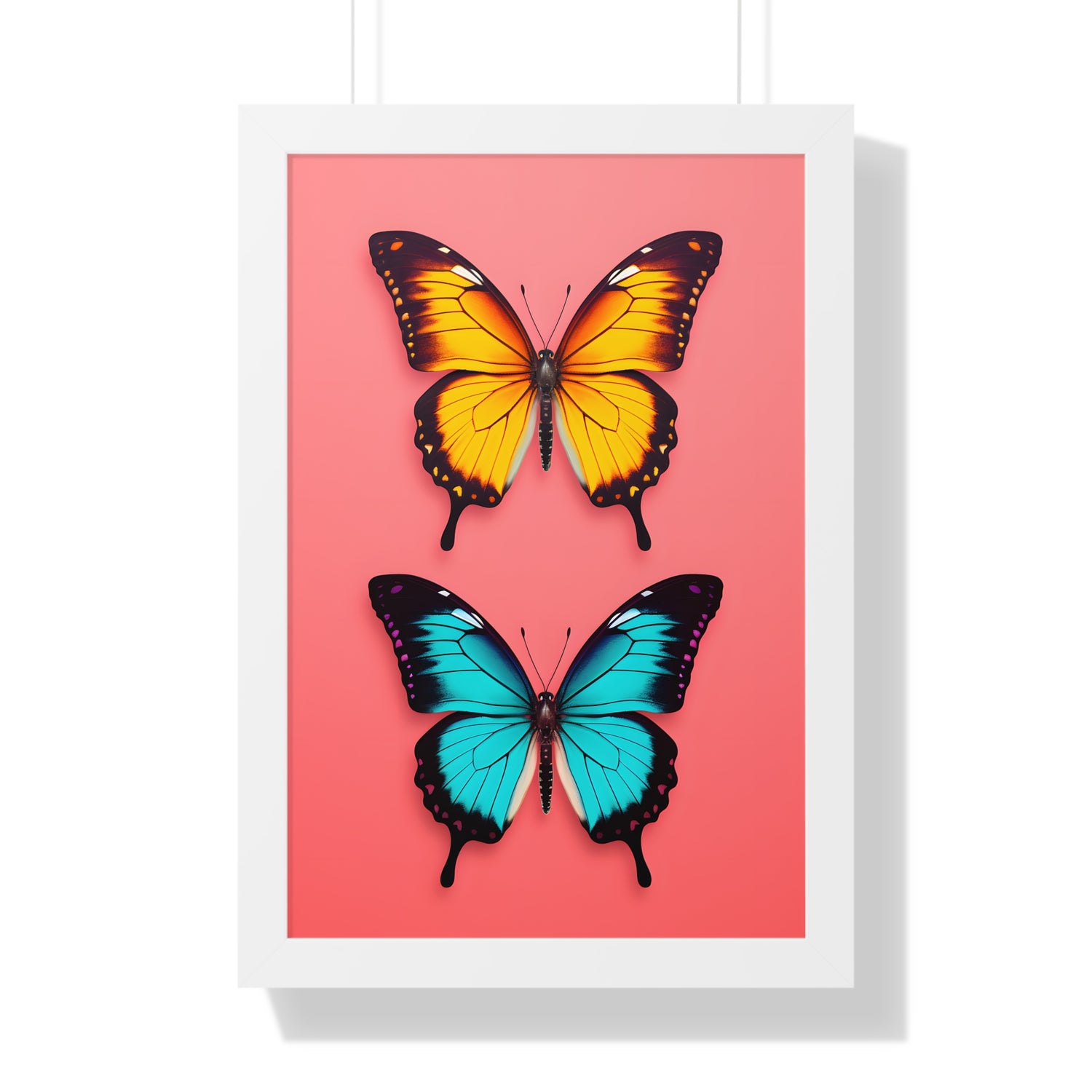 Framed Paper Print - Dueling Butterflies Wonder