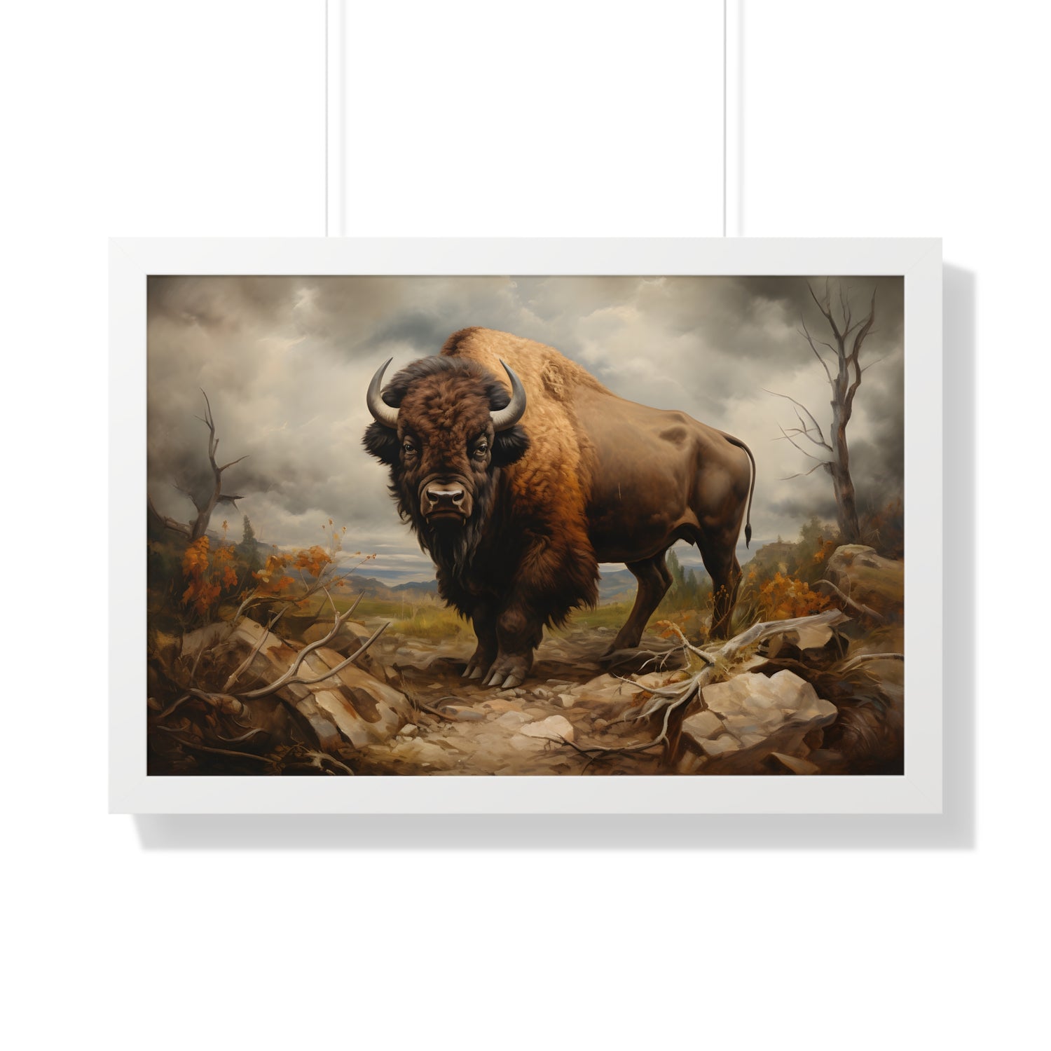 Framed Paper Print -  Thundering Prairie King