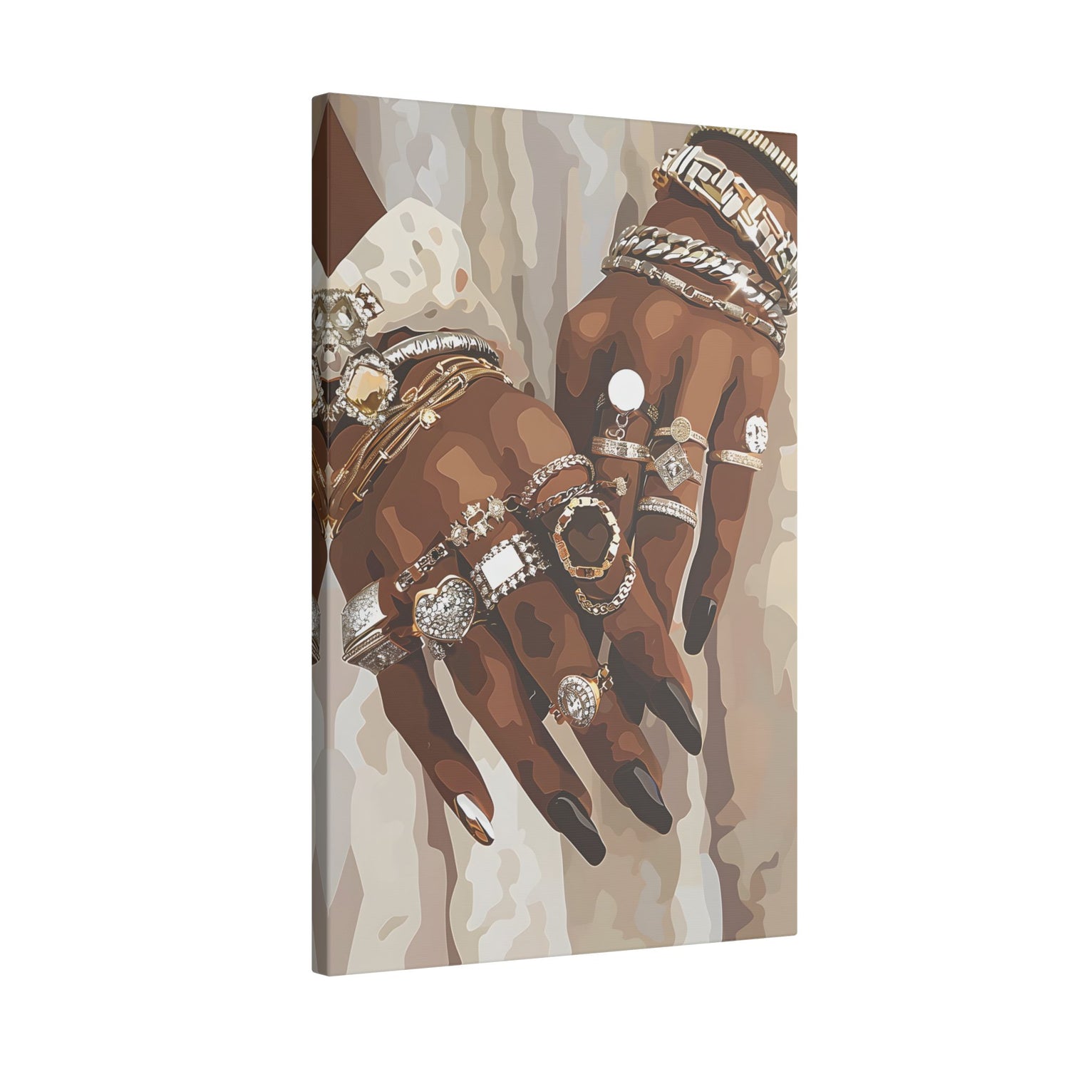 .75" Matte Canvas - Layered Luxe Jewelry Hands