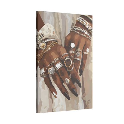 .75" Matte Canvas - Layered Luxe Jewelry Hands