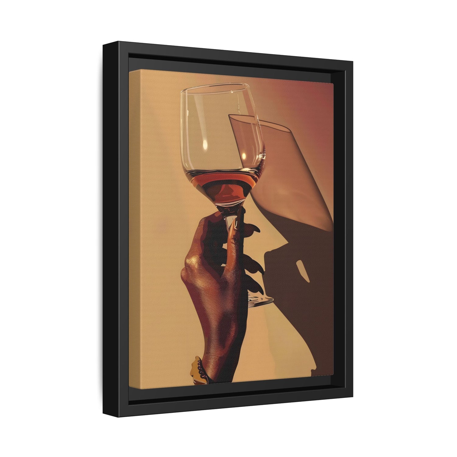 Framed Canvas - Golden Hour Wine Toast