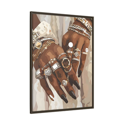 Framed Canvas - Layered Luxe Jewelry Hands