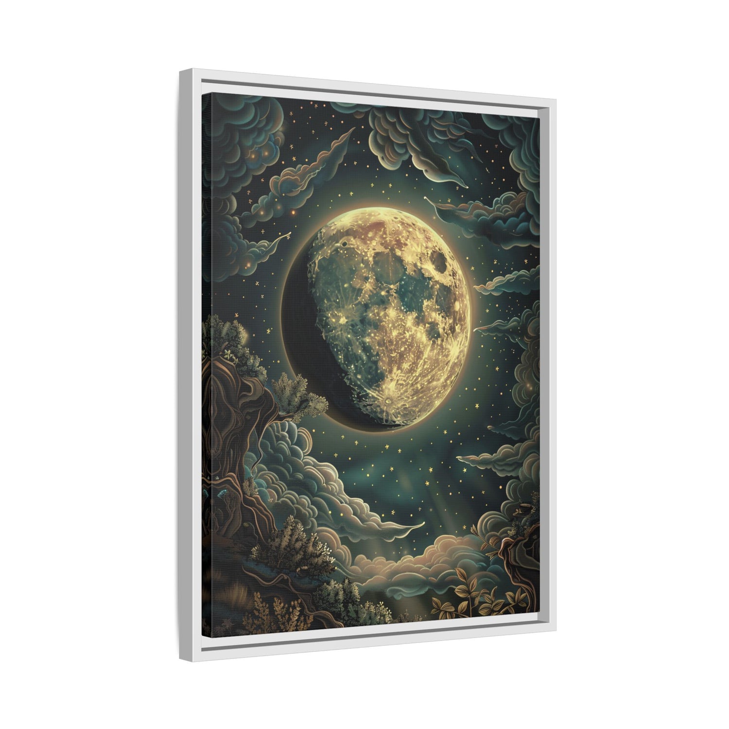 Framed Canvas - Waxing Gibbous Dreamscape