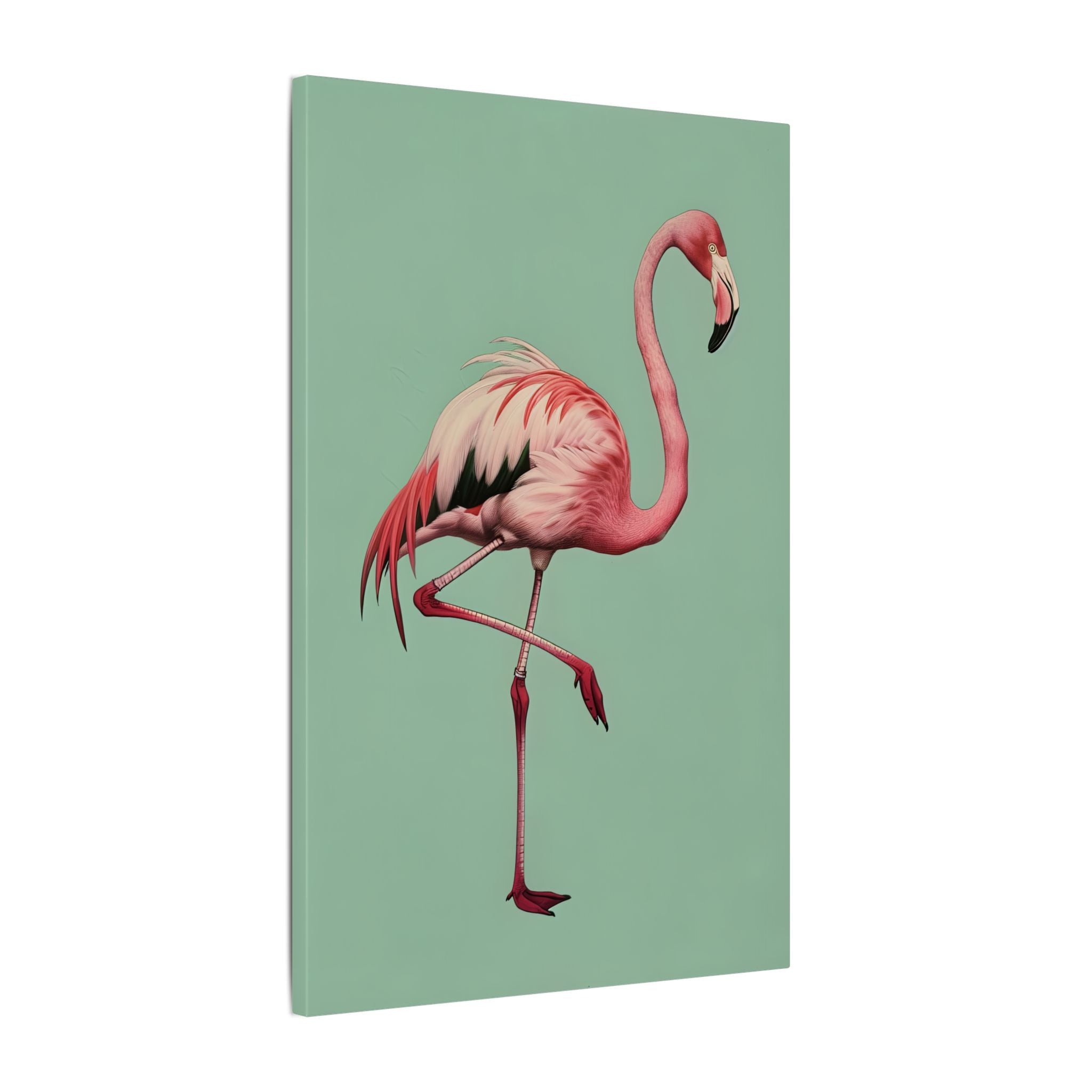 .75" Matte Canvas - Pink Flamingo Tropical