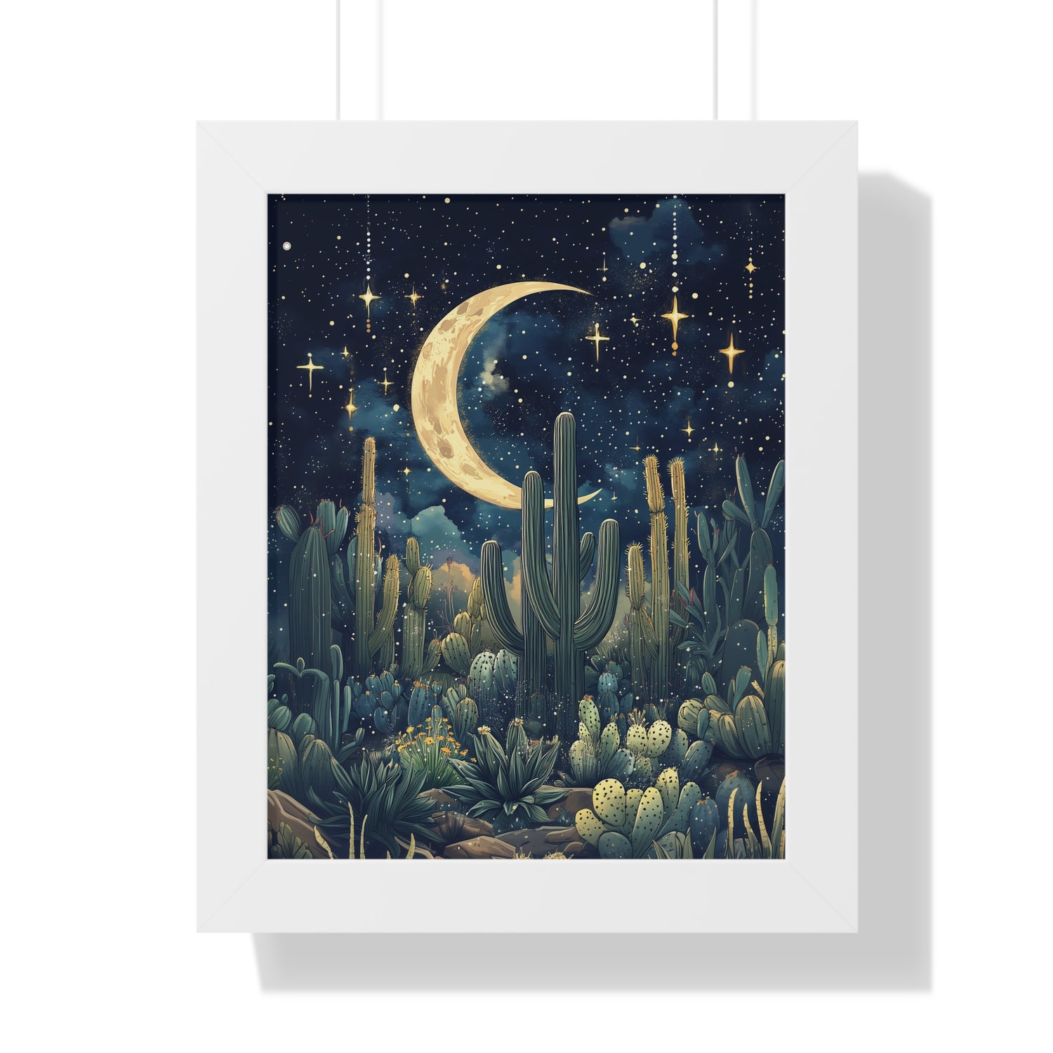 Framed Paper Print - Dreamy Desert Night